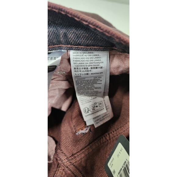 Levi's Ribcage Wide Leg Women's Super High Rise Jeans, Size 24x32 In Cherry Red - Picture 13 of 16